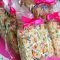 bake sale packaging ideas | cake batter rice krispie treats with