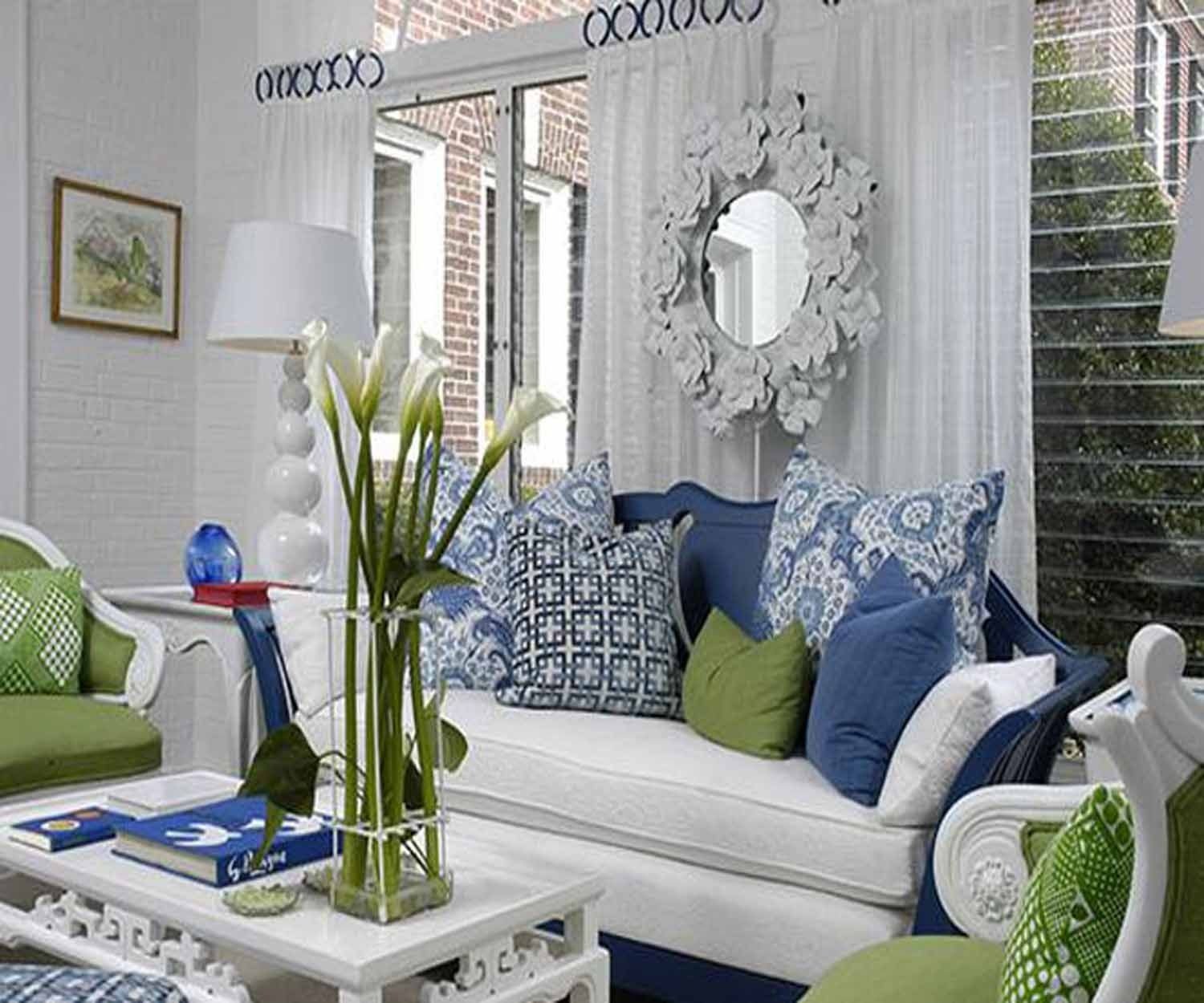 10 Elegant Blue And Green Living Room Ideas beautiful colors look great in a sunroom covered porch green 2022