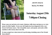 benefit saturday at bison creek for 7-year old burien girl with