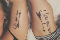 bicep tattoo, couple tattoo, i love you more, handwritten tattoo