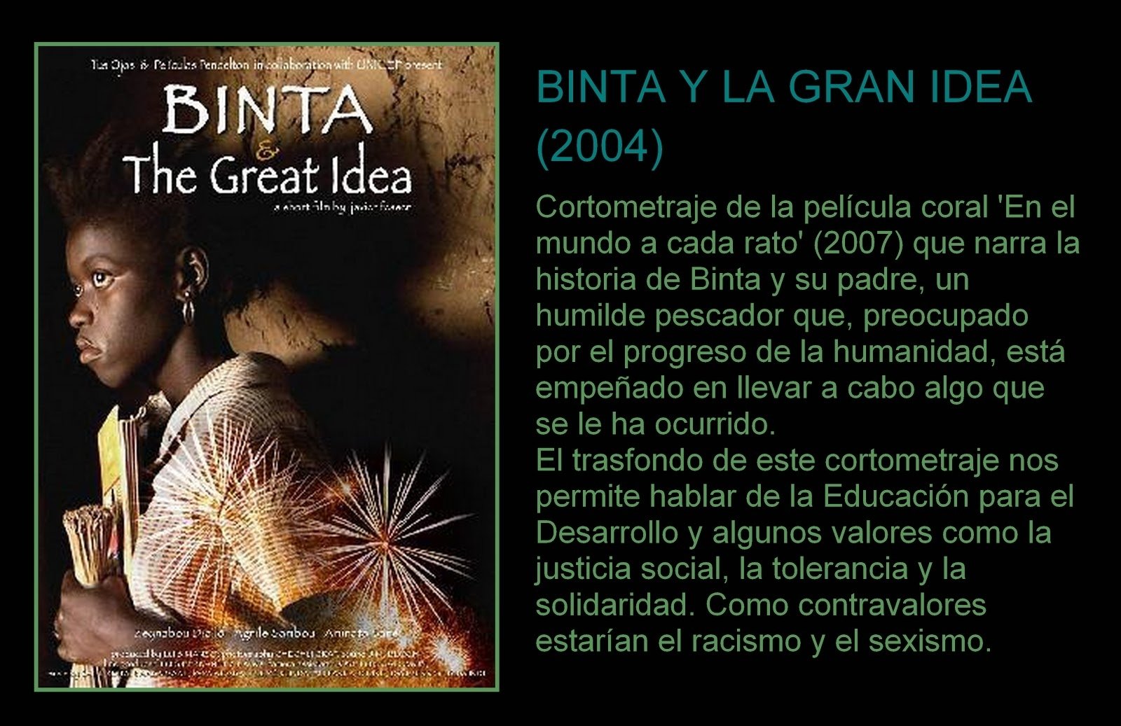 10 Attractive Binta And The Great Idea binta y la gran idea 2004 justicia social tolerancia y 2022