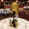 black and gold balloon centerpieces for a 50th birthday or