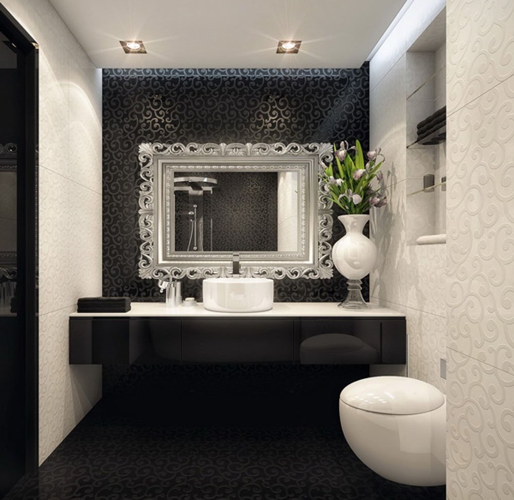10 Spectacular Black And White Bathroom Ideas black and white bathroom ideas wywf design on vine 2022
