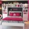 black white pink bedroom idea - decobizz