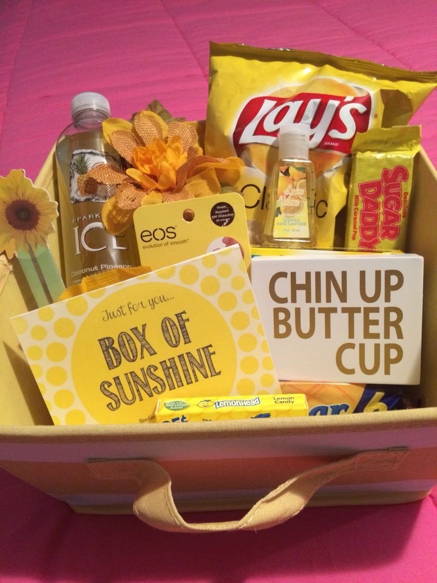 10 Best Ideas To Cheer Someone Up box of sunshine anything yellow to cheer someone up or brighten 2022