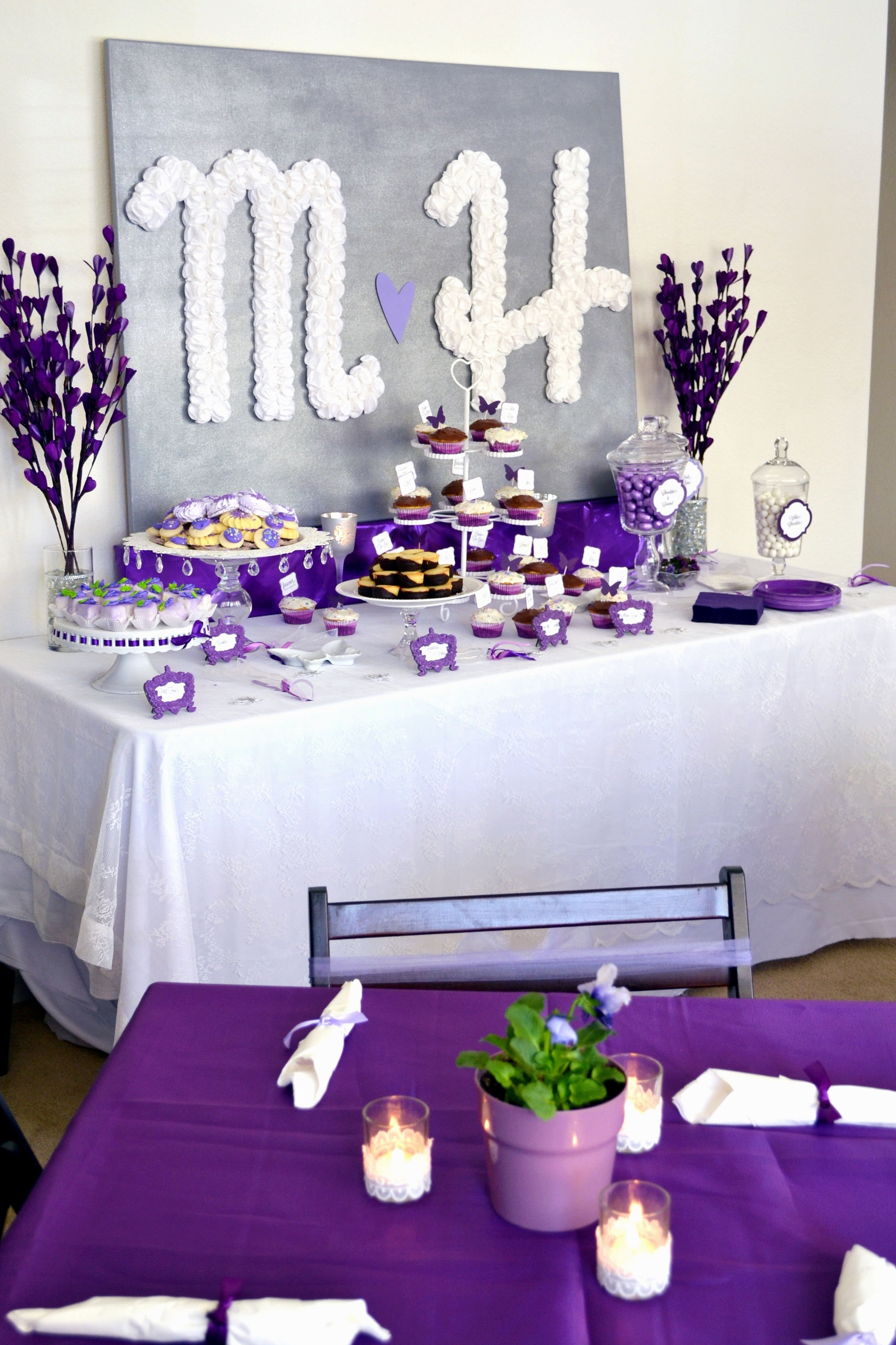 10 Attractive Bridal Shower Ideas On A Budget bridal shower centerpiece ideas purple decorating of party 2022