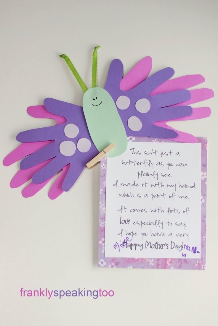 10 Fashionable Mothers Day Ideas For Preschoolers butterfly mothers day card with cute poem time 4 art pinterest 2023