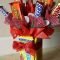 candy bar bouquet with edible vase. perfect for valentine's day or