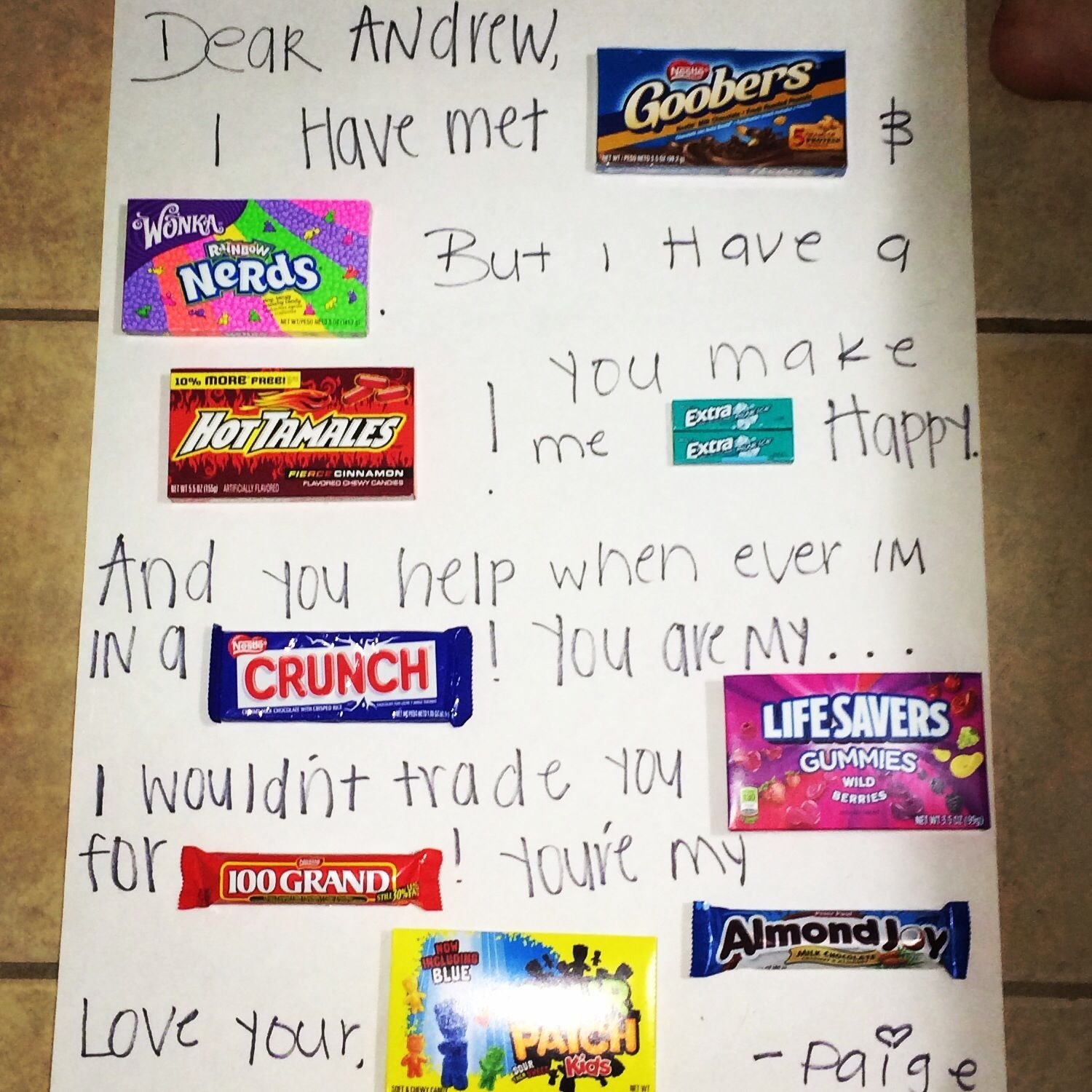 10 Most Popular Christmas Gift Ideas For Teenage Boyfriend candy poster for my boyfriend diy pinterest craft 2023