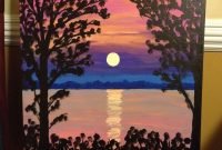 canvas painting sunset on the water | my paintings | pinterest