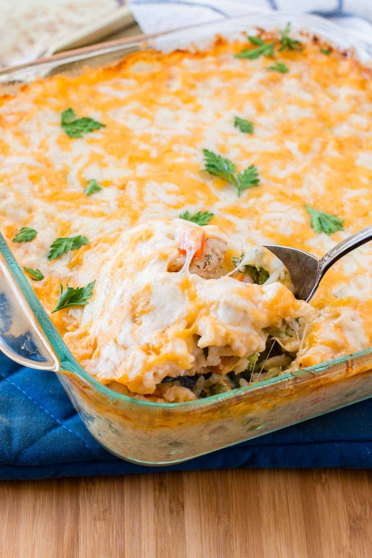 10 Trendy Chicken And Rice Dinner Ideas cheesy chicken and rice casserole oh sweet basil 4 2022
