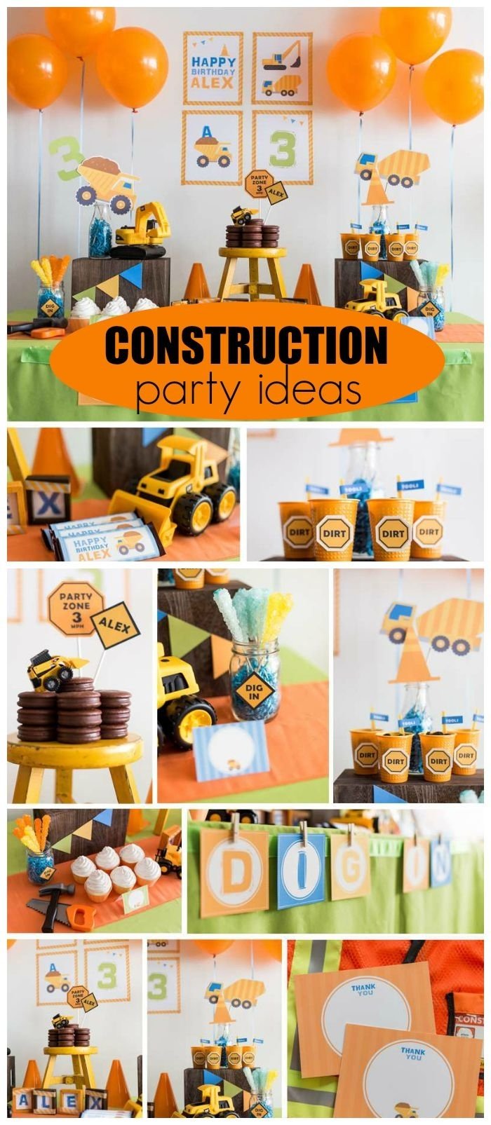 10 Spectacular Boy 3Rd Birthday Party Ideas construction birthday construction party boy birthday 2022