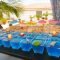 cool beach birthday pool party dessert &quot;cake&quot;. make the &quot;sand&quot; with