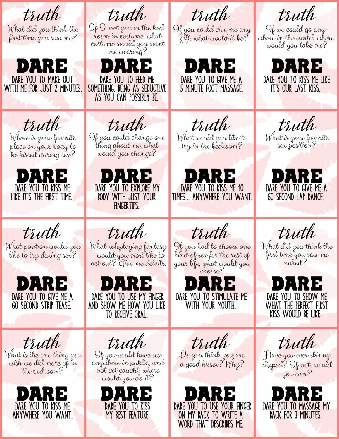 10 Stunning Dirty Truth Or Dare Ideas couples truth or dare printable game truths gaming and etsy 2 2022