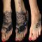 coverup tattoo | foot rose cover up tattoo design | best tattoo