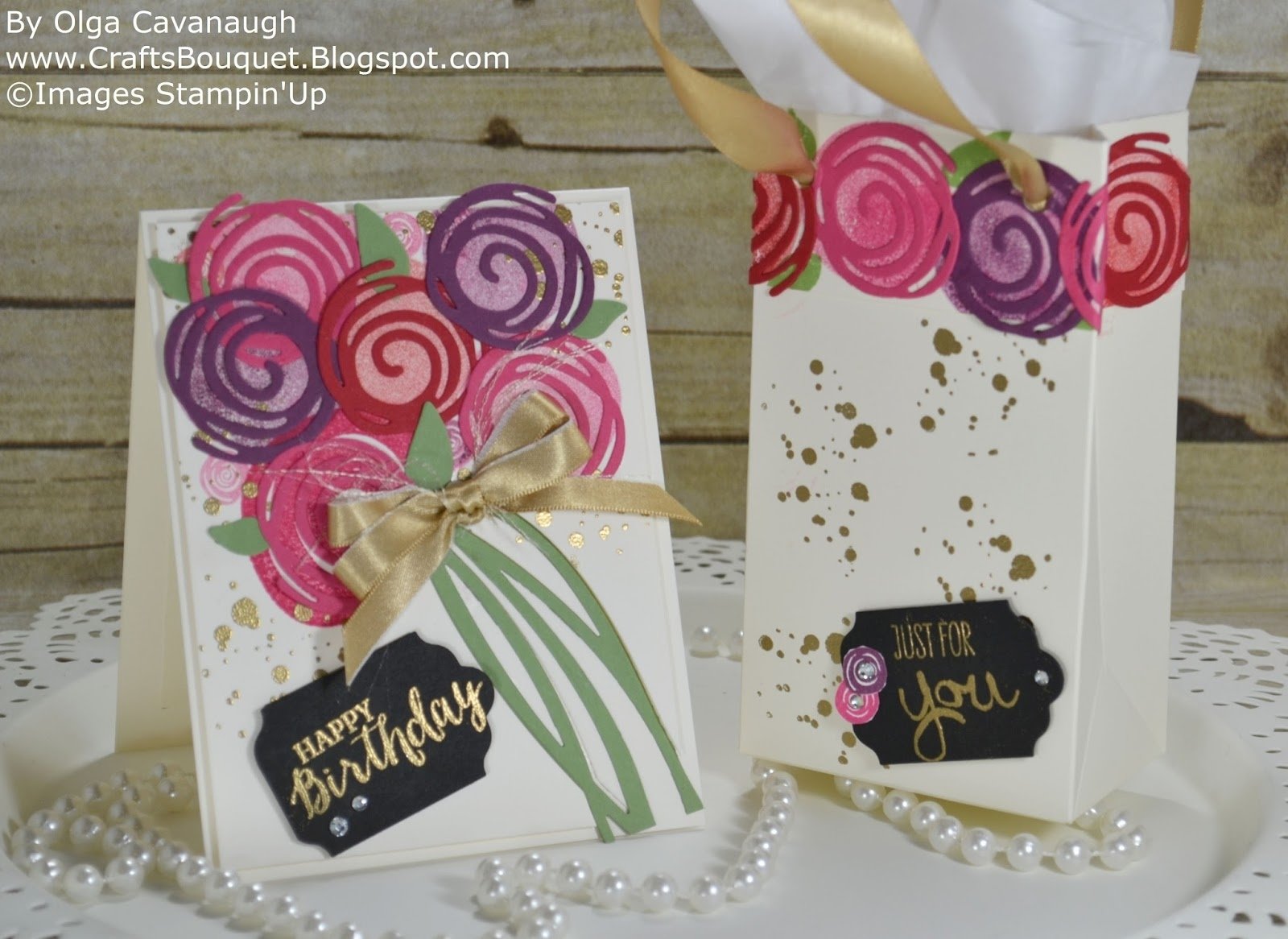 10 Trendy Stampin Up Birthday Card Ideas crafts bouquet stampinup swirly bird birthday card and gift bag 2022