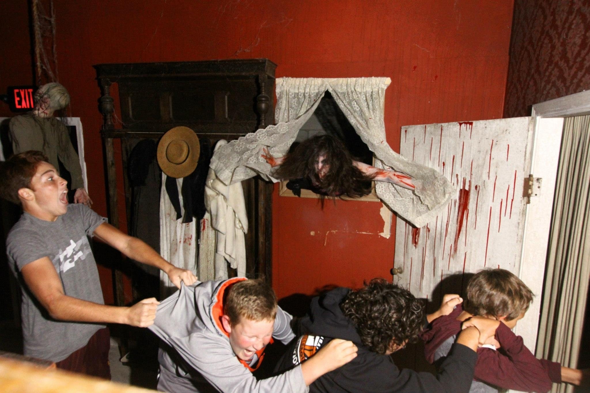 10 Trendy Haunted House Ideas For Adults creepyhaunted house idea someone under the table head through 2022