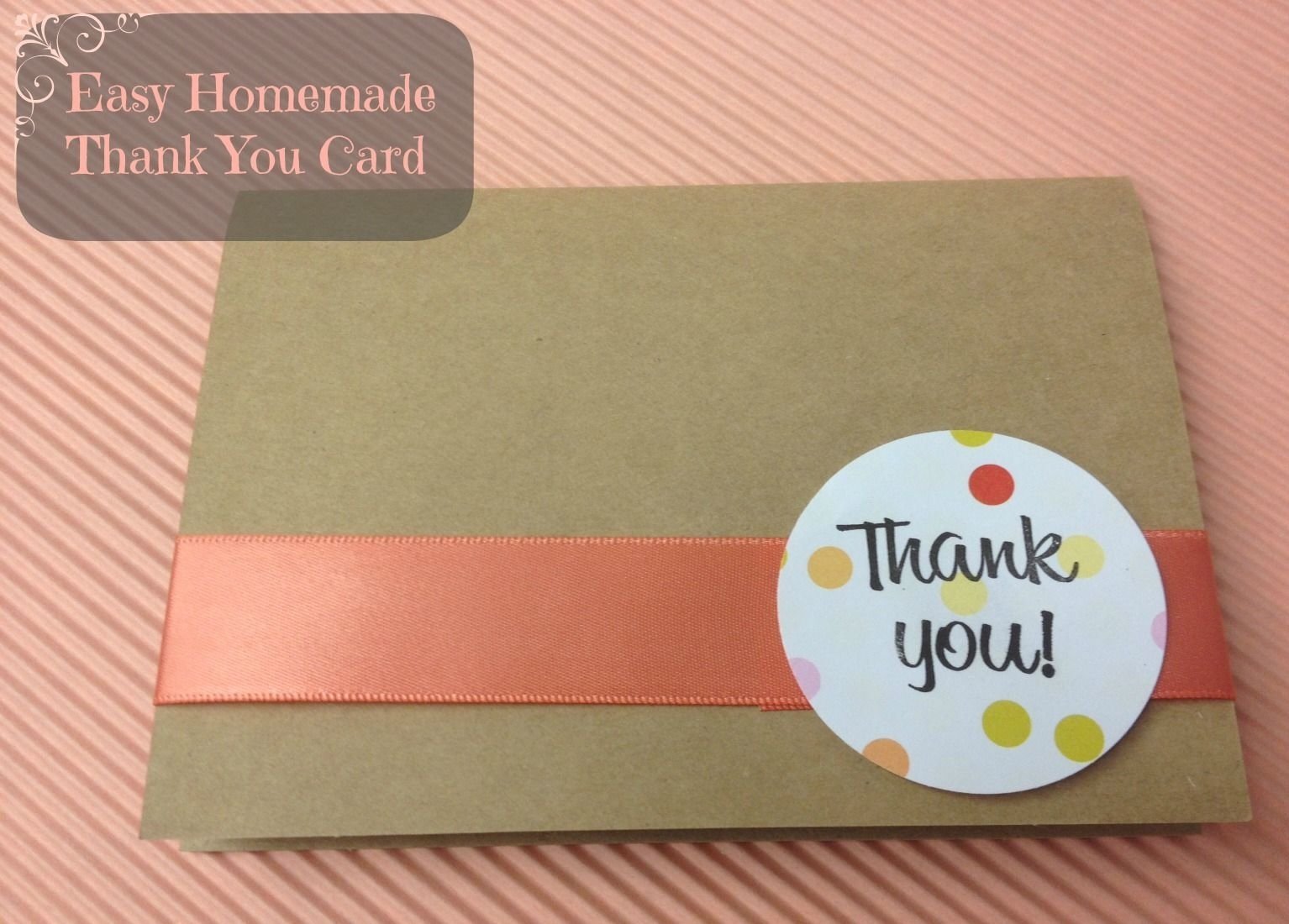 10 Pretty Homemade Thank You Card Ideas cute and easy kraft thank you card tutorial diy cards pinterest 3 2022