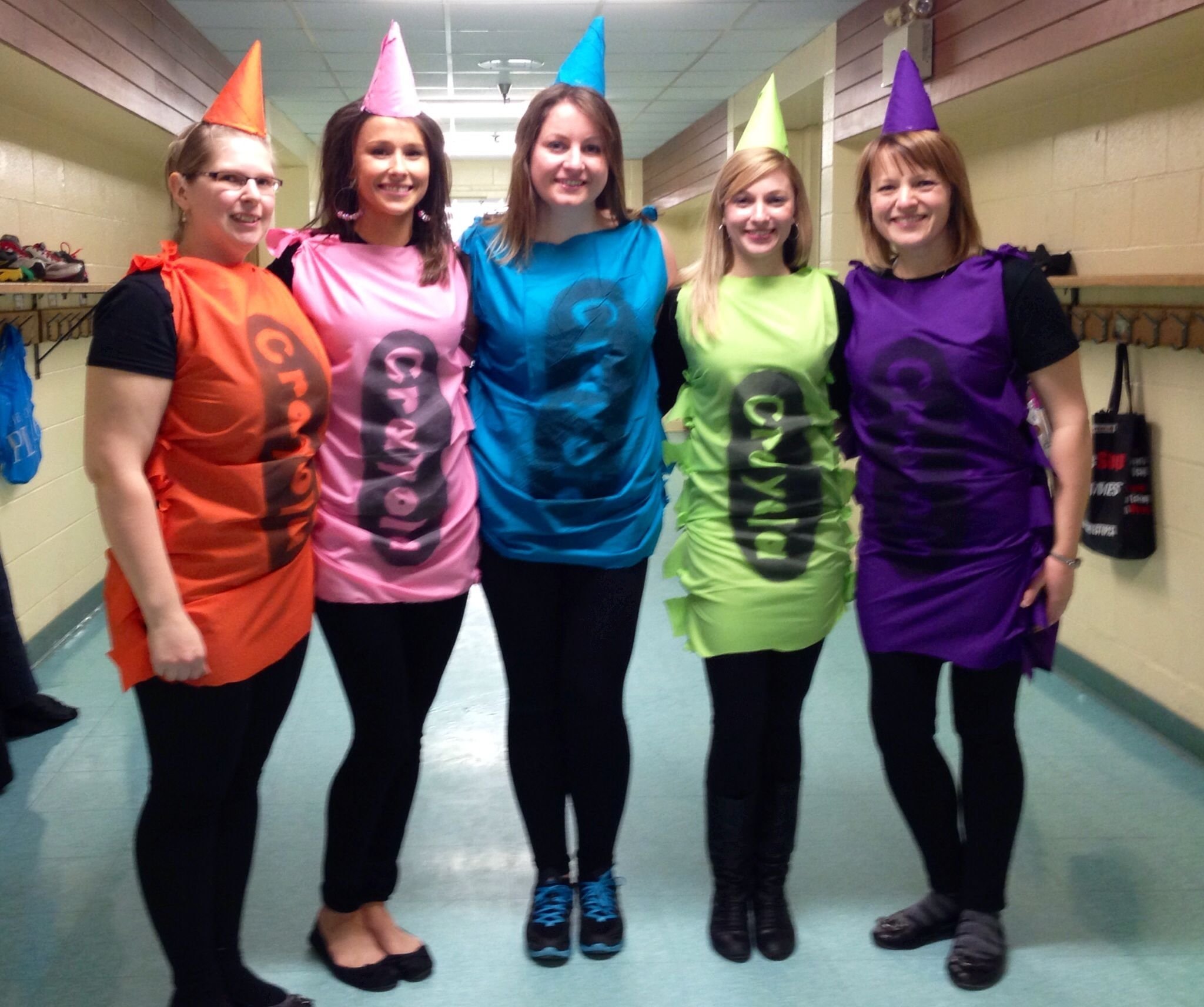 10 Stylish Cute Group Halloween Costume Ideas cute group costumes elementary teachers dressed as crayons 2022