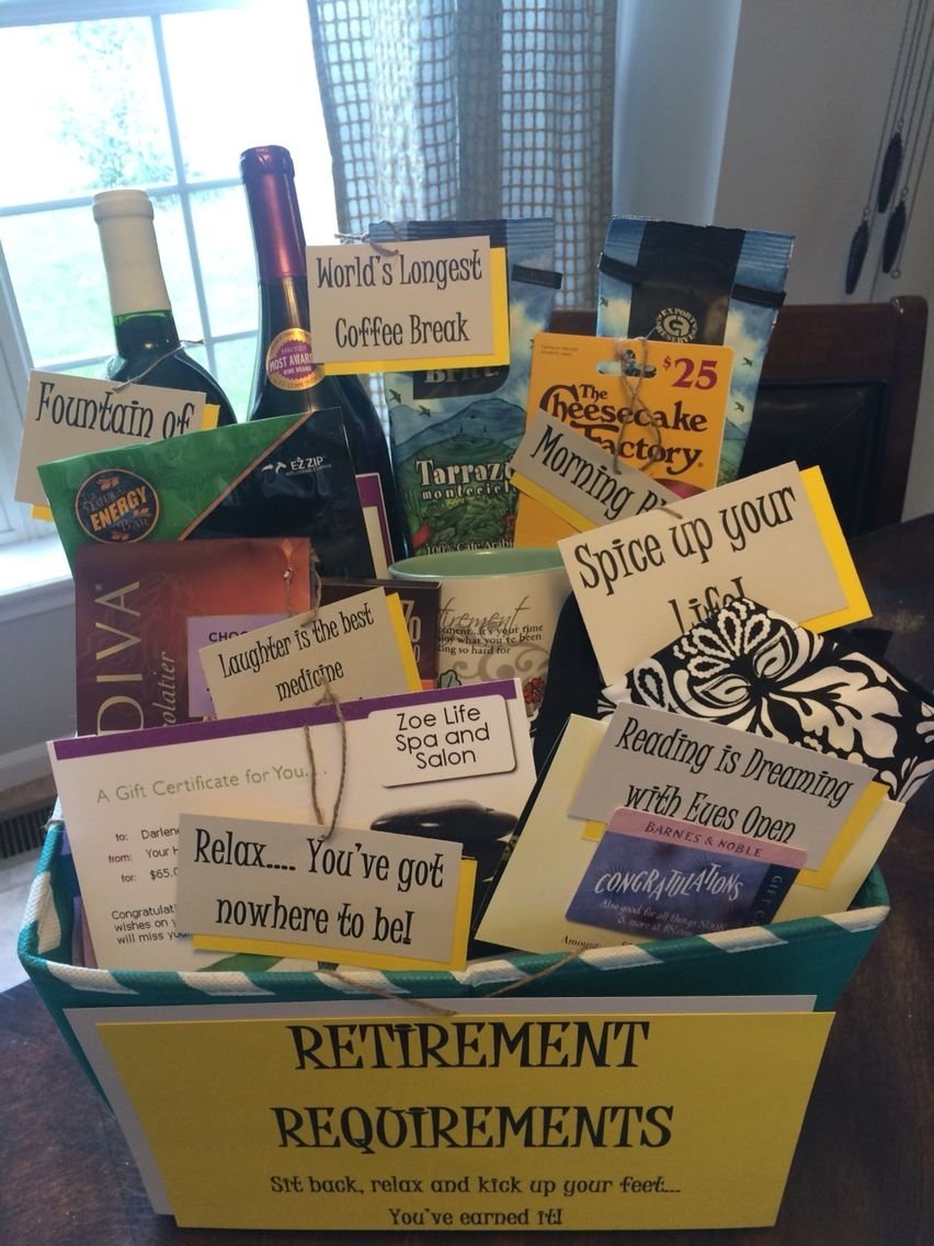 10 Pretty Retirement Gift Ideas For Men cute retirement gift basket diy pinterest retirement 9 2023