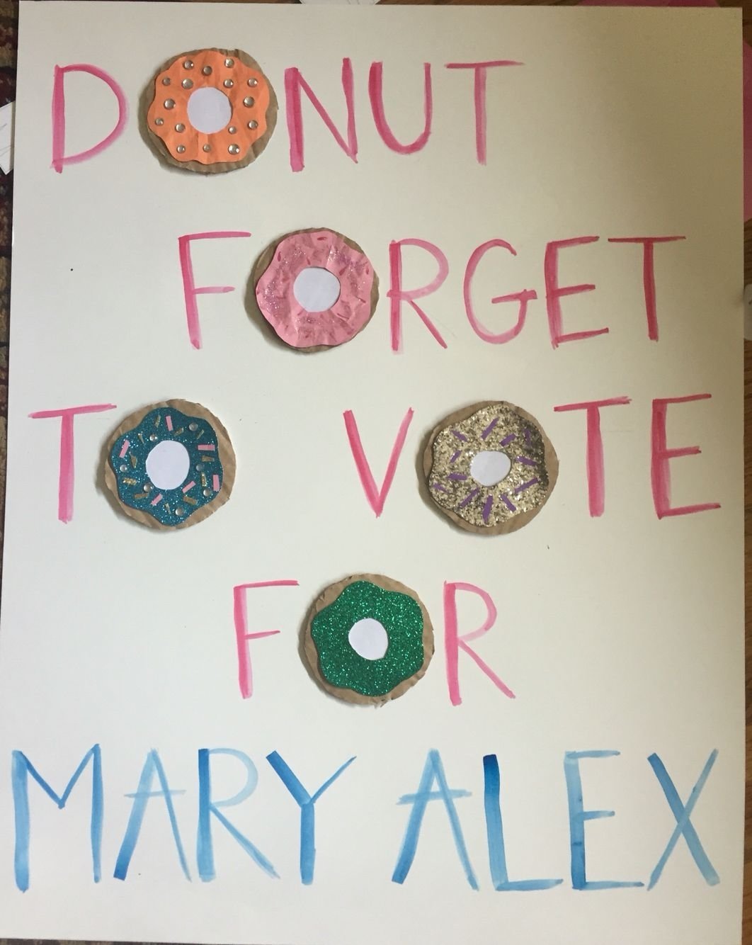 10 Spectacular Campaign Poster Ideas For Kids cute sga campaign poster donut forget to vote yes pinterest 2022