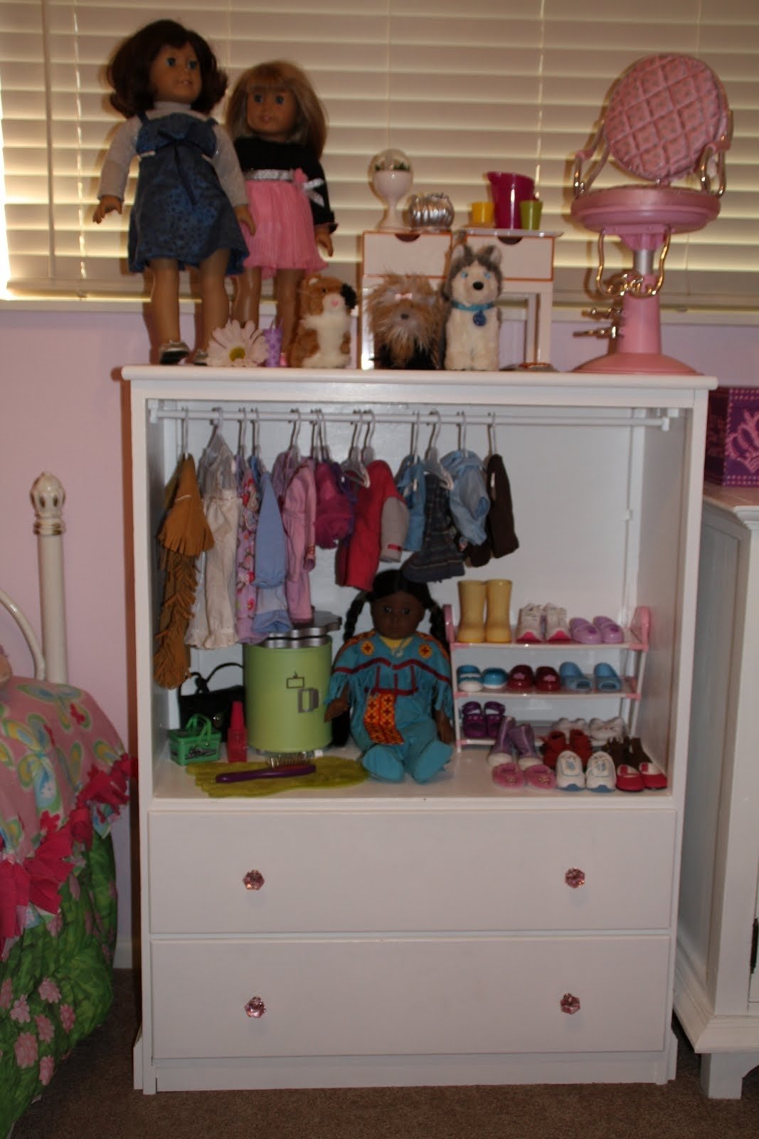 10 Spectacular American Girl Doll Storage Ideas cyndes place american girl doll cabinet 2022