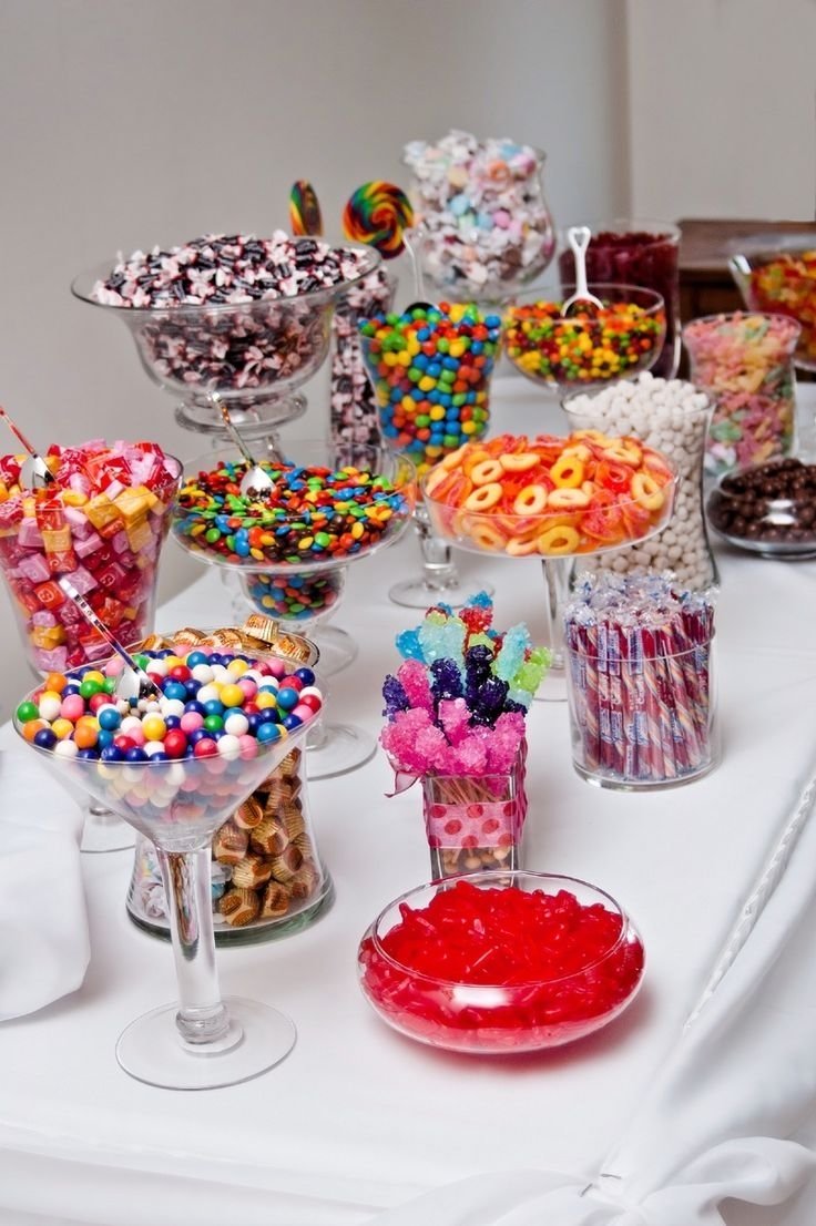 10 Stylish Candy Ideas For Candy Buffet decor amazing candy buffet jar decorations home design planning 2022