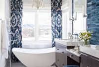 decorating ideas for blue-and-white bathrooms | traditional home