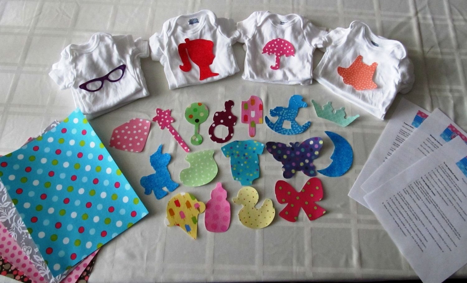 10 Nice Craft Ideas For Baby Shower diy baby girl onesie kit baby shower craft including onesies iron 1 2022