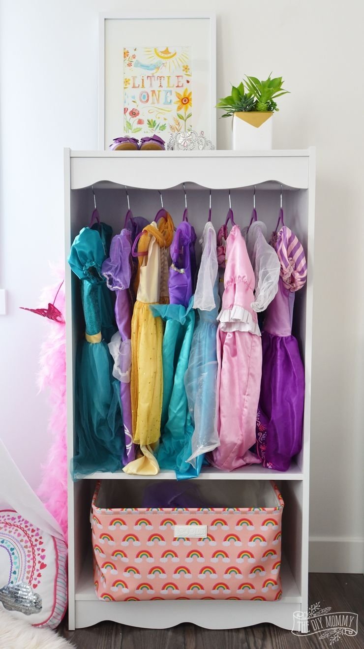 10 Unique Dress Up Clothes Storage Ideas diy dress up storage from a bookcase hack creative kids activities 2022