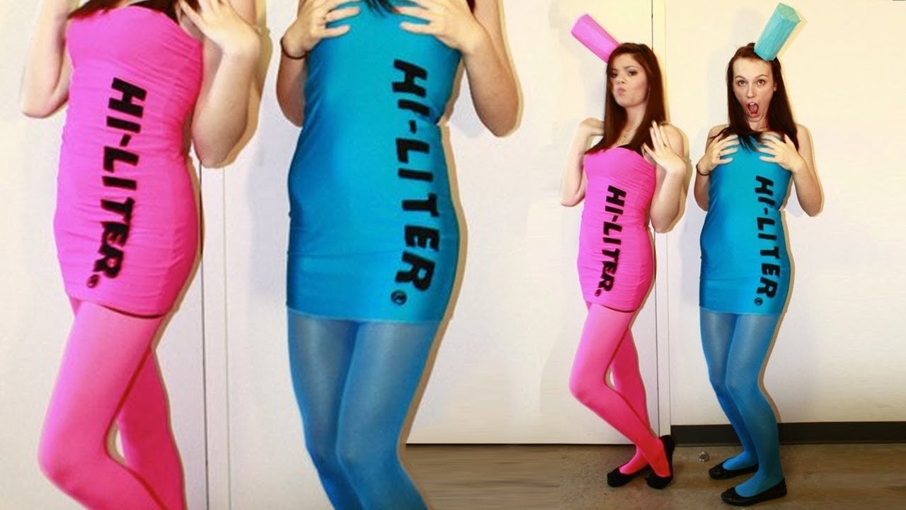 10 Fashionable Homemade Halloween Costume Ideas For Girls diy neon hi liter halloween costume youtube 4 2023