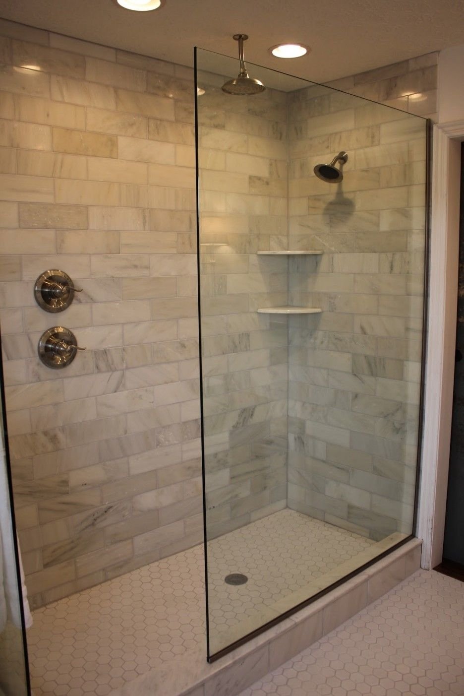 10 Wonderful Walk In Shower Tile Ideas doorless walk in shower designs shower handle on separate wall 2022