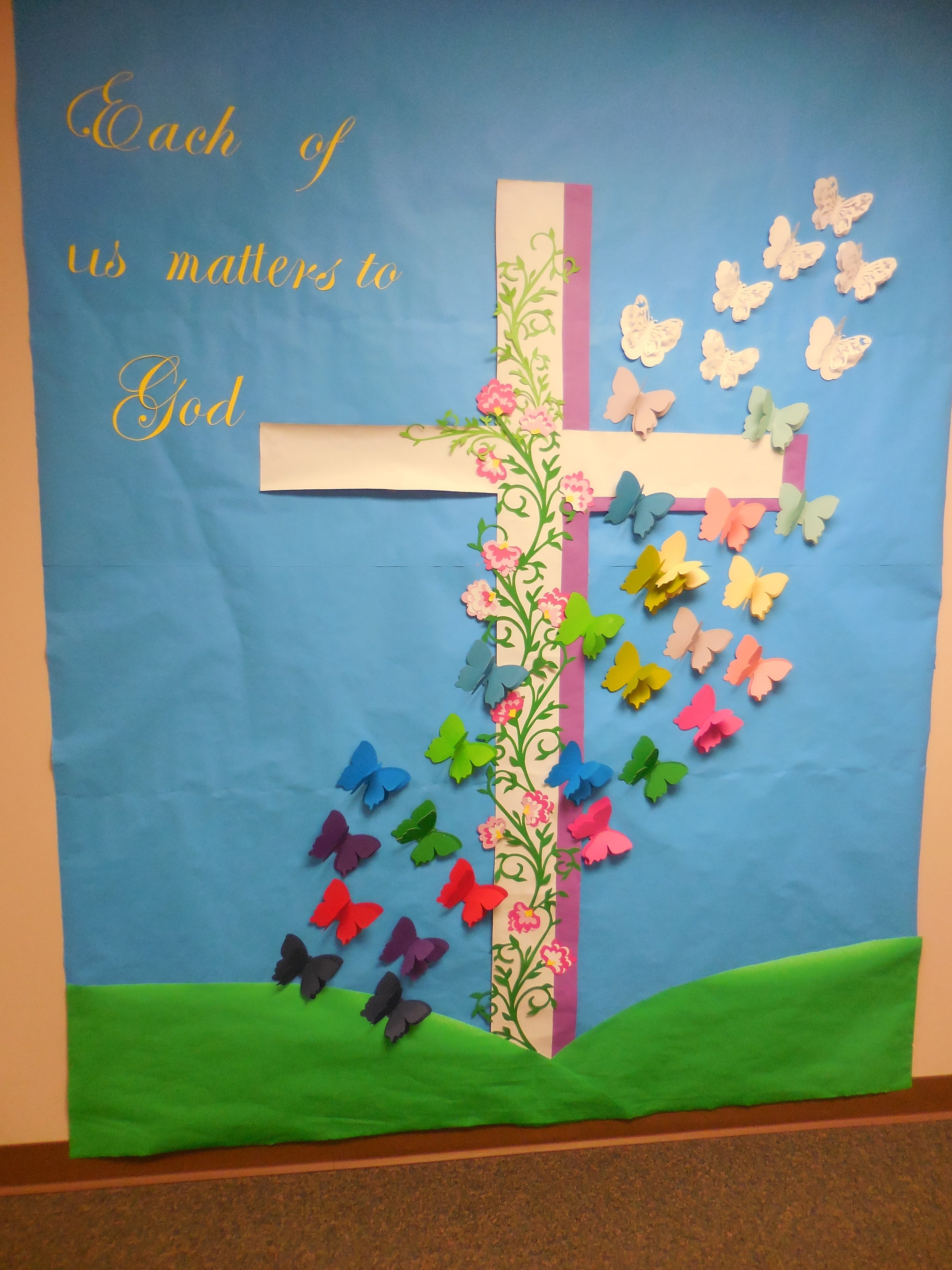 10 Nice Christian Easter Bulletin Board Ideas each of us matters to god april easter resurrection cross 1 2022