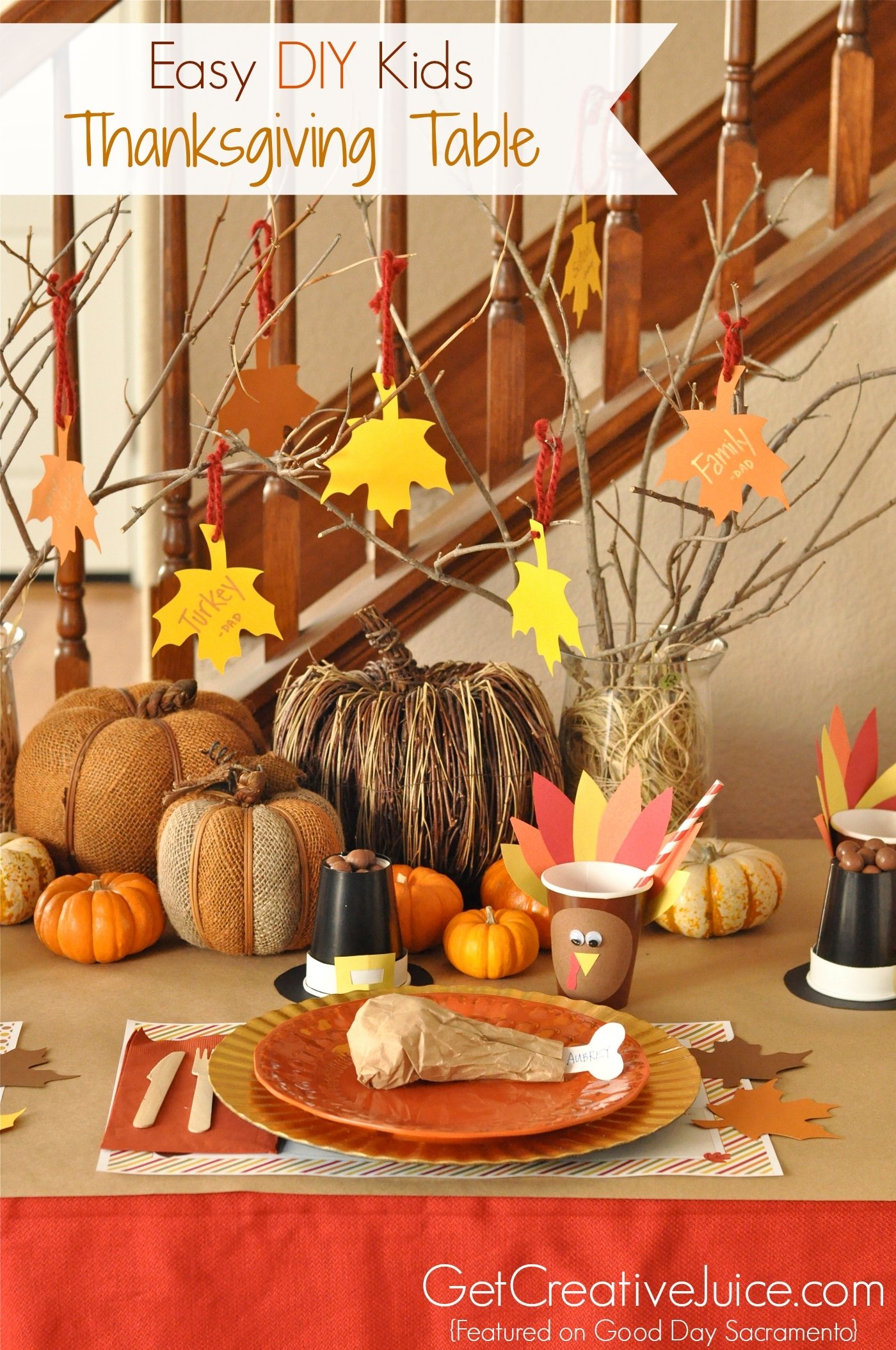 10 Spectacular Ideas For Thanksgiving Table Decorations easy diy kids thanksgiving table ideas creative juice 2022