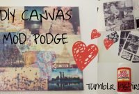 easy mod podge canvas diy project|| tumblr inspired - youtube