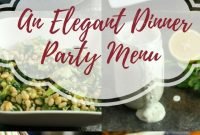 elegant dinner party menu - a dish of daily life