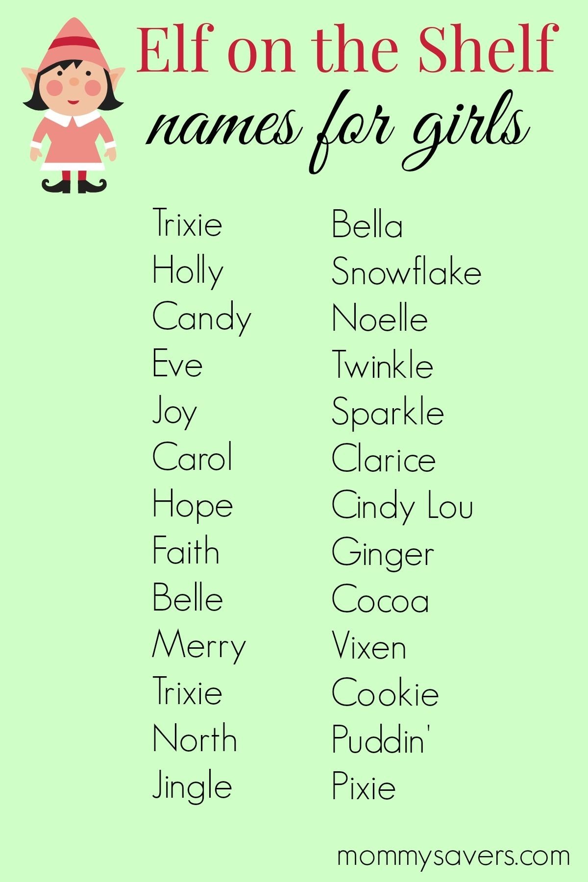 10 Famous Elf On A Shelf Names Ideas elf on the shelf names for girls christmas pinterest elves 1 2022