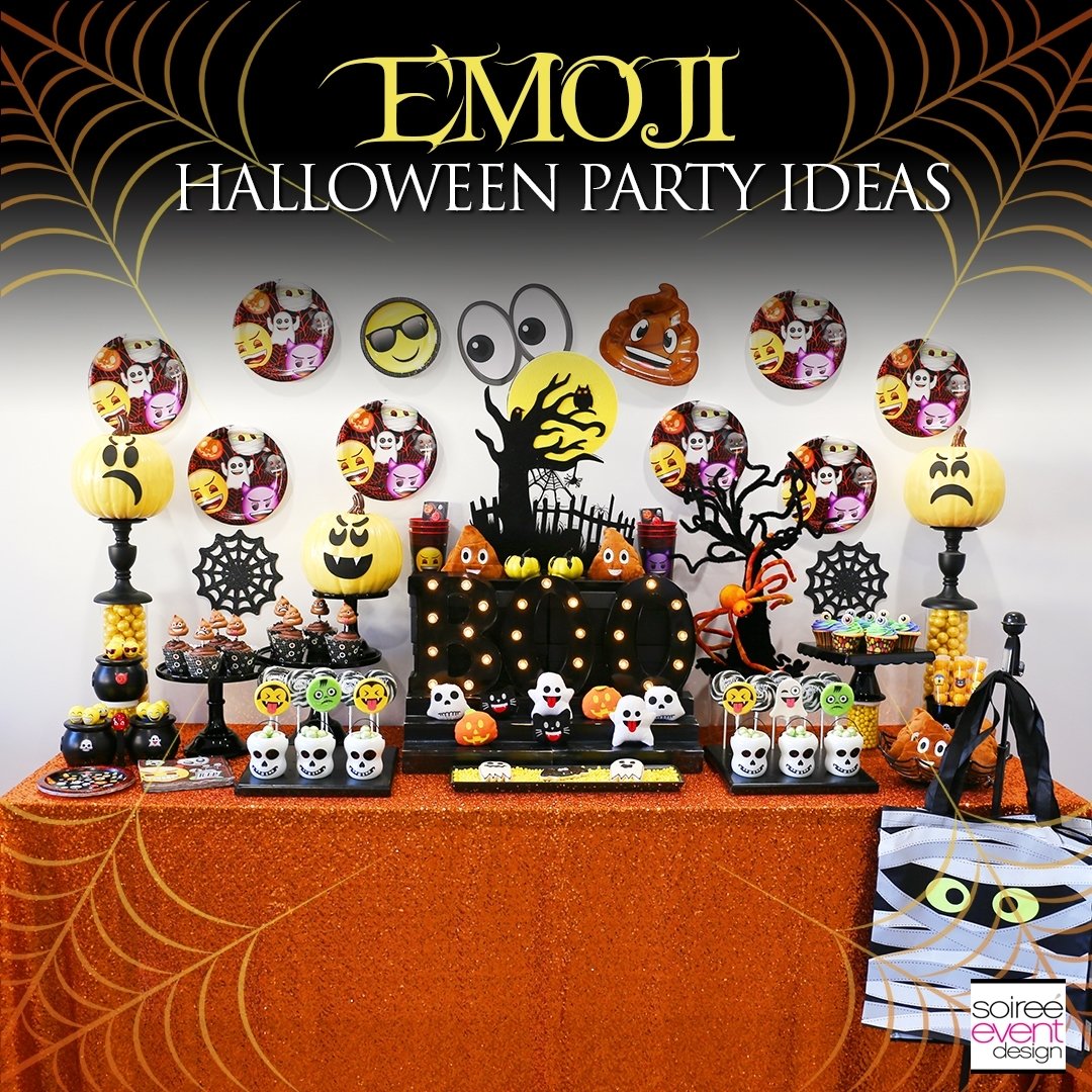 10 Nice Ideas For A Halloween Party emoji halloween party ideas soiree event design 2023