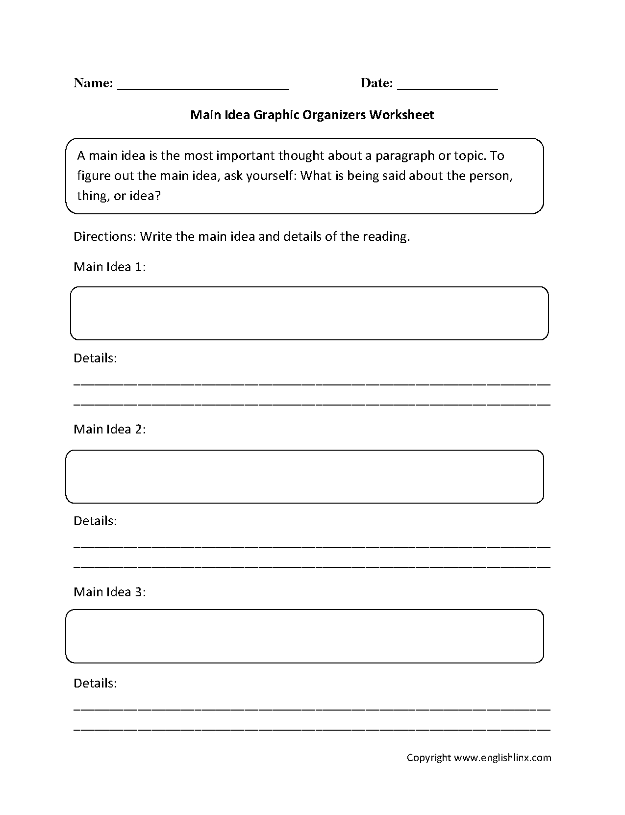 10 Beautiful Main Idea Worksheets 7Th Grade 2020