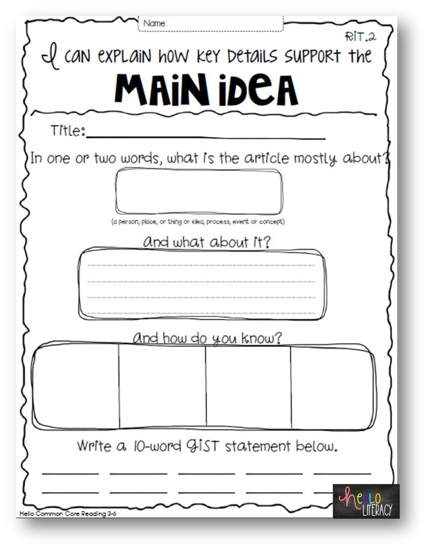 10 Attractive Main Idea And Details Worksheets 2023