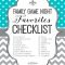 family game night favorites printable checklist from happiness is