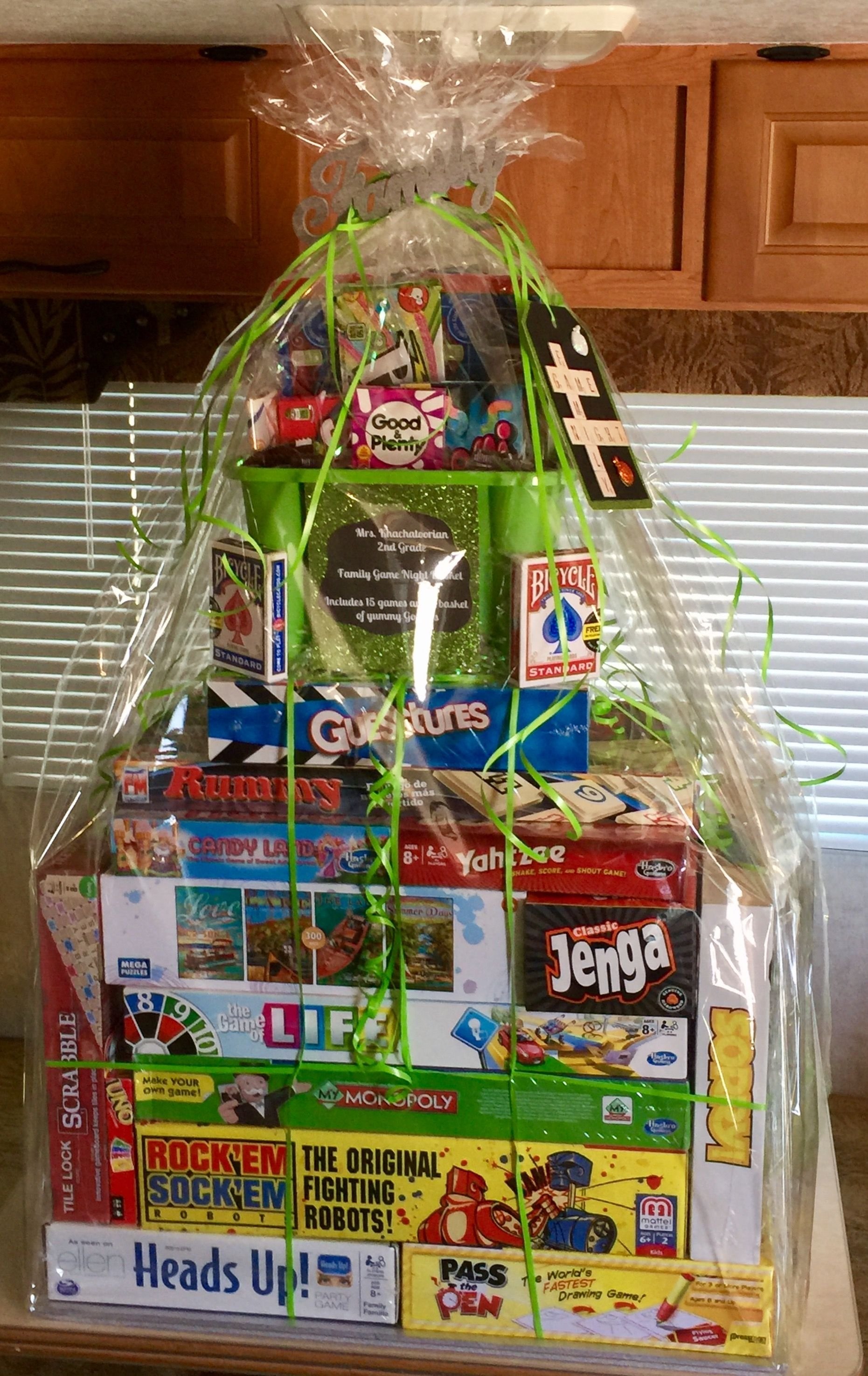 10 Attractive Game Night Gift Basket Ideas family game night raffle basket room mom and pta pinterest 2 2022