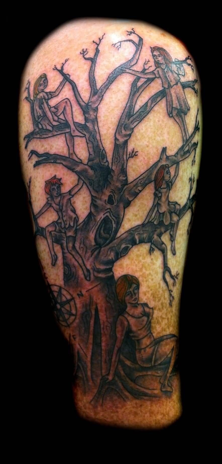 10 Fashionable Family Half Sleeve Tattoo Ideas family tree half sleeve tattoos half sleeve tattoo beautiful tree 2022