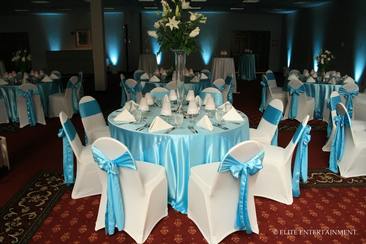 10 Great Blue And White Wedding Ideas fantastic blue and white wedding table decoration using blue ribbon 2023