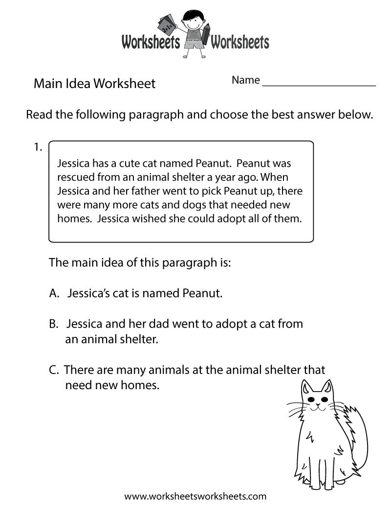 10 Attractive Main Idea Passages 2Nd Grade finding the main idea worksheet free printable educational worksheet 8 2022