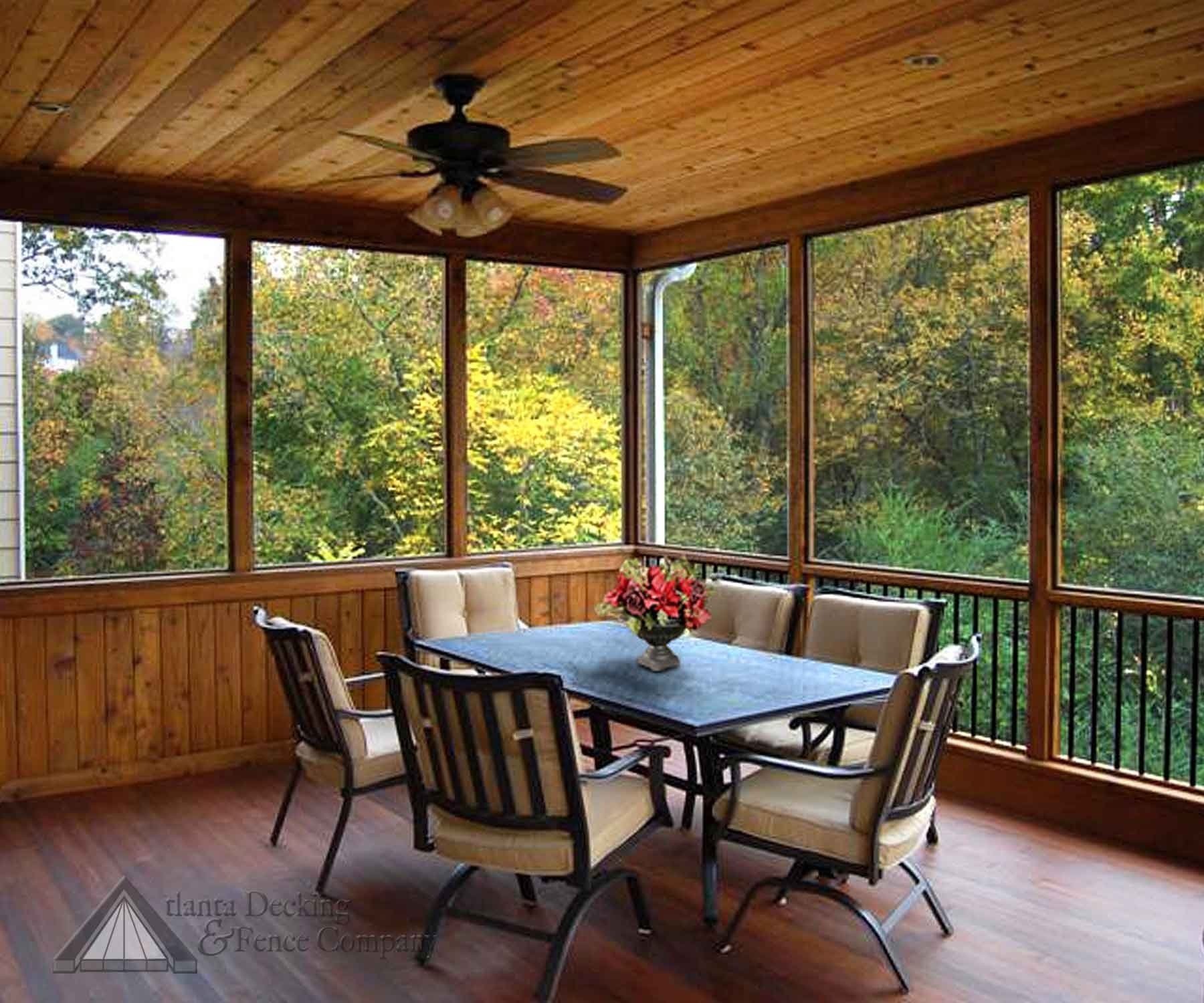 10 Most Recommended Screened In Porch Design Ideas fine looking dining set for 6 on wooden floors as well as screen 2022