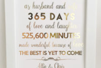 first 1st anniversary gift - anniversary gift - for husband or wife