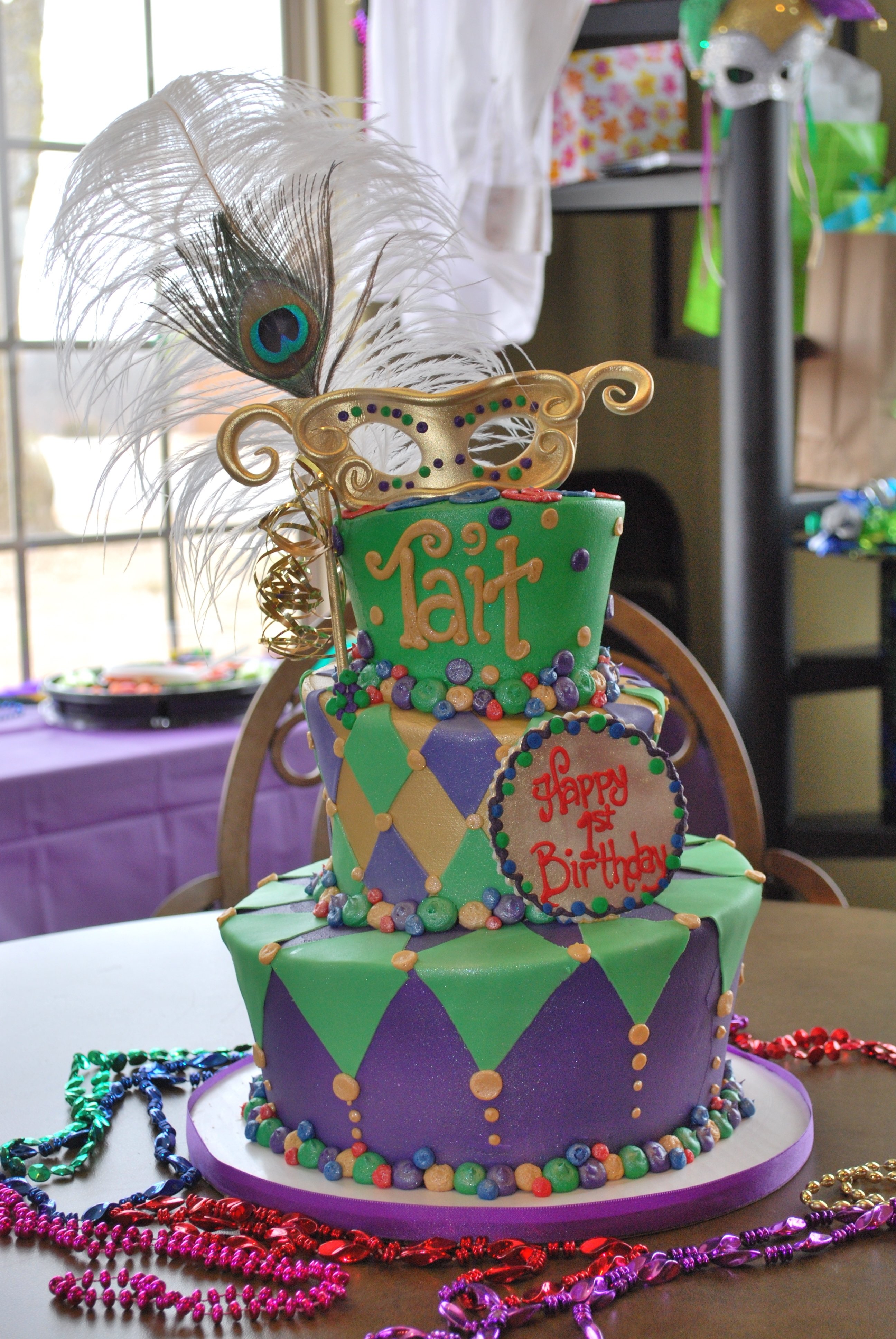 10 Pretty Mardi Gras Theme Party Ideas first birthday cake mardi gras theme birthday party ideas 1 2022