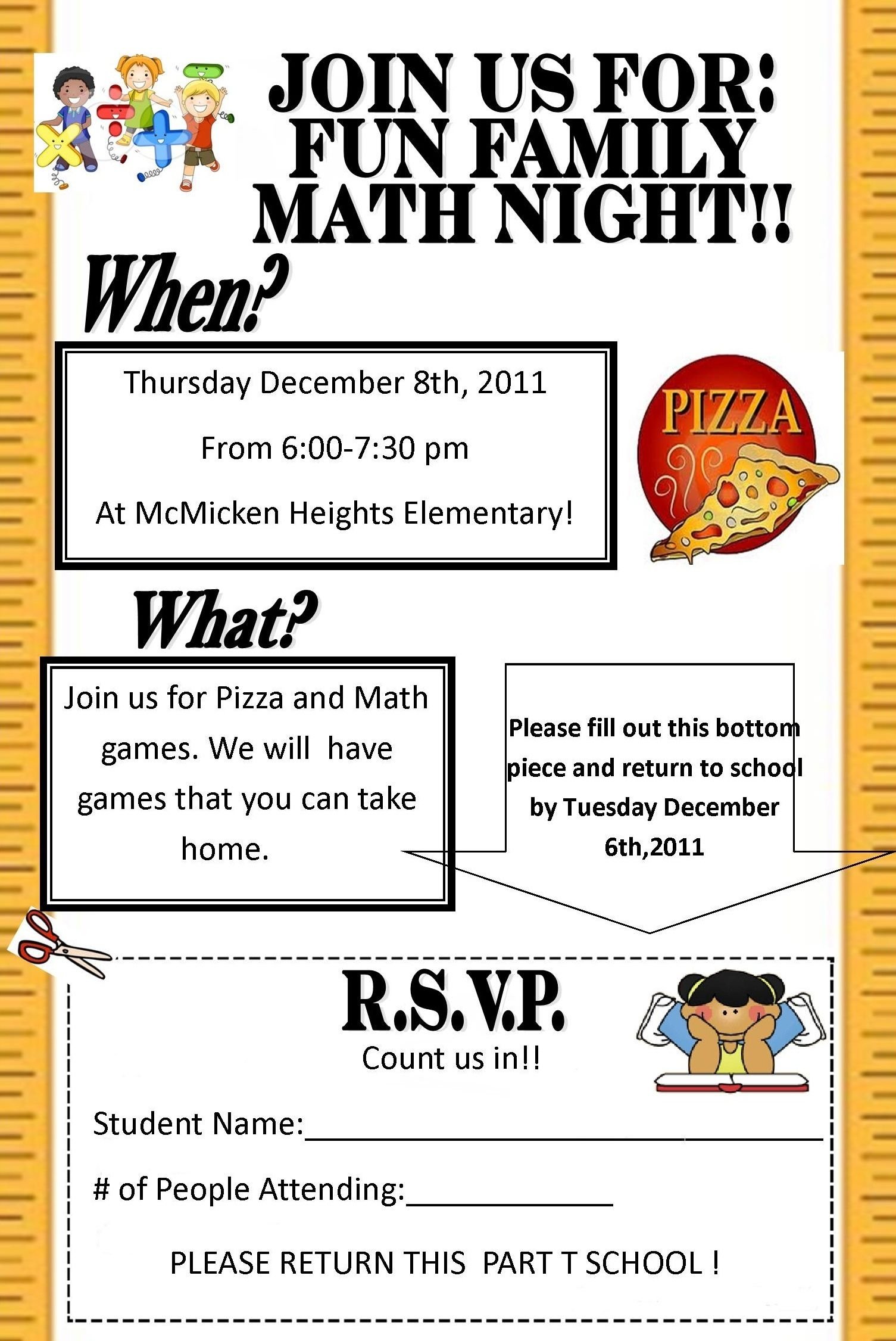 10 Famous Family Fun Night Ideas For Schools flyer for family math night google search math parent night 2023
