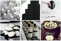 food for a black and white themed party | party/black and white